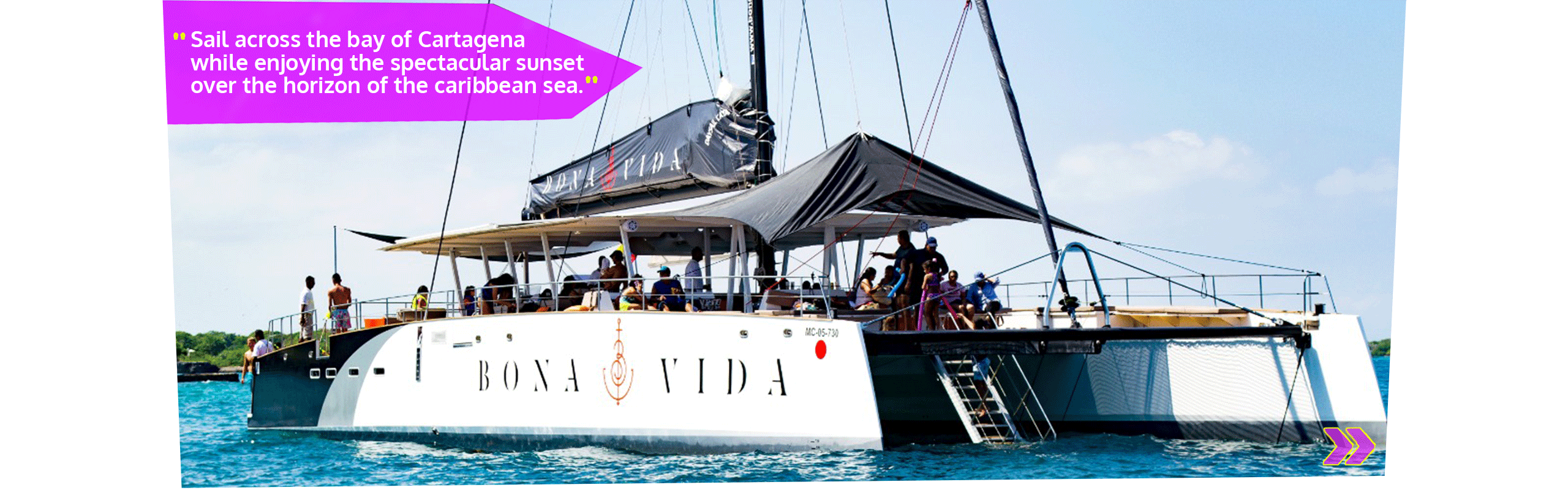 Beyond Colombia Tours | Tour: Catamaran Sunset Tour in Cartagena