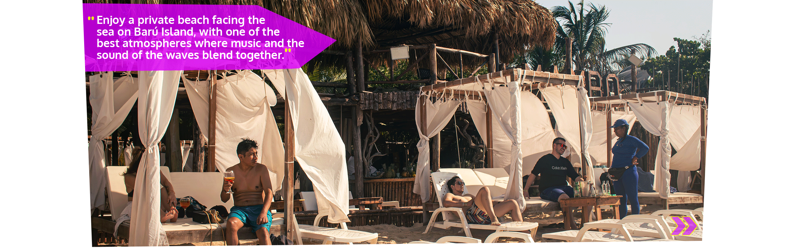 Beyond Colombia Tours | Tour: Pasadía en Mambo Beach Club en Isla Barú