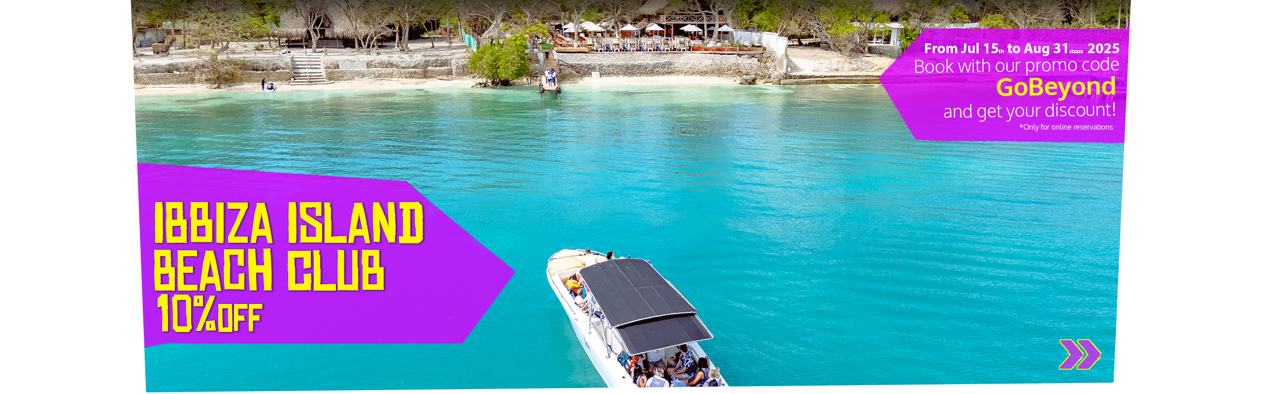 Beyond Colombia Tours | Tour: Ibbiza Beach Club at Rosario Islands Day Trip