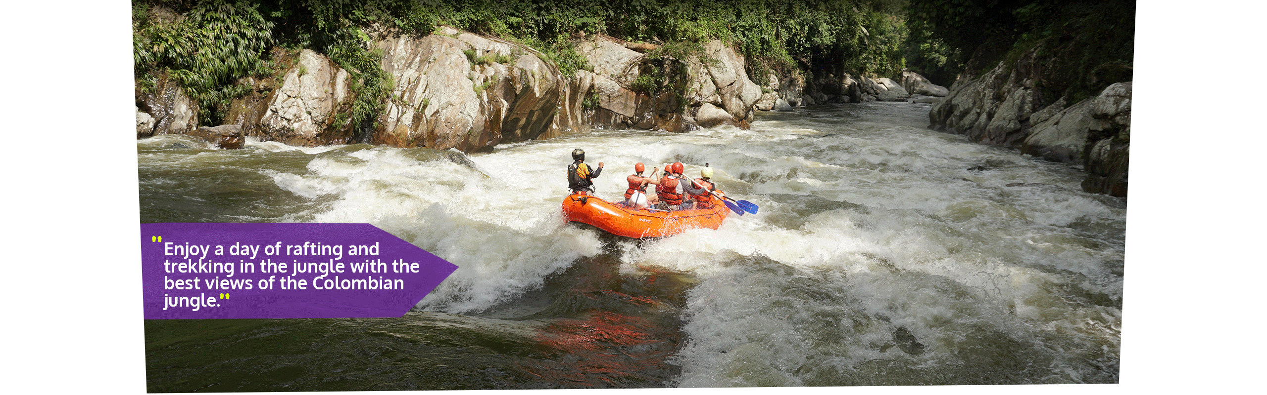 Beyond Colombia Tours | Tour: Rio Verde Jungle Rafting and Trekking Adventure