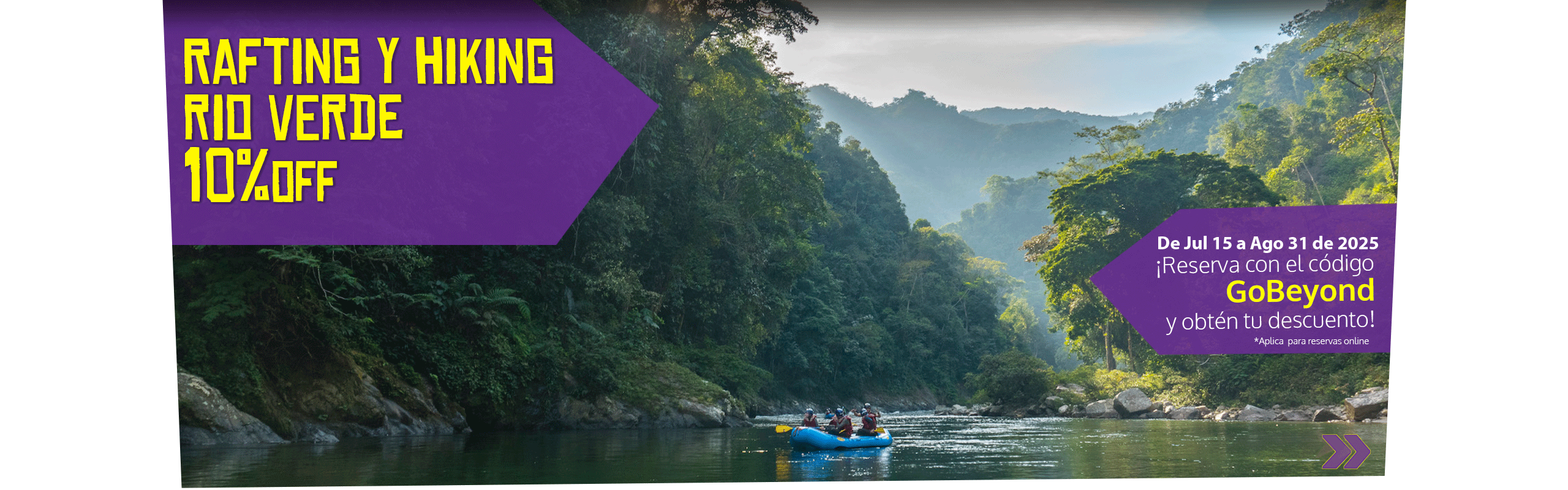 Beyond Colombia Tours | Tour: Aventura de Rafting y Senderismo en Río Verde