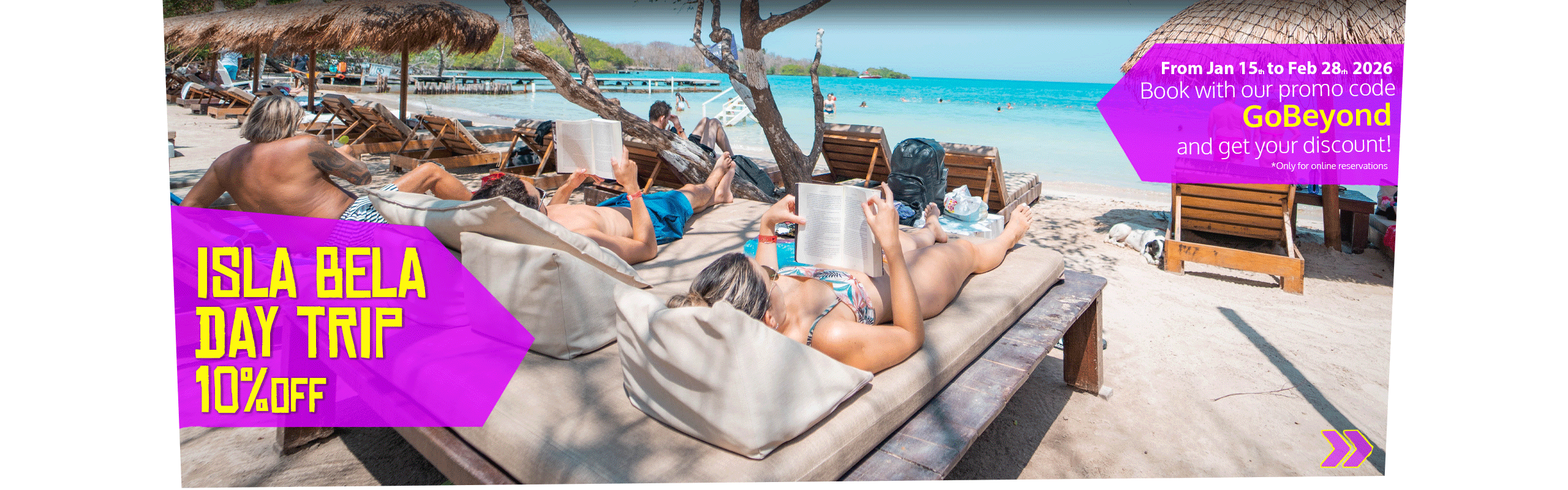 Beyond Colombia Tours | Tour: Luxury Beach Open Bar at Rosario Islands Day Trip