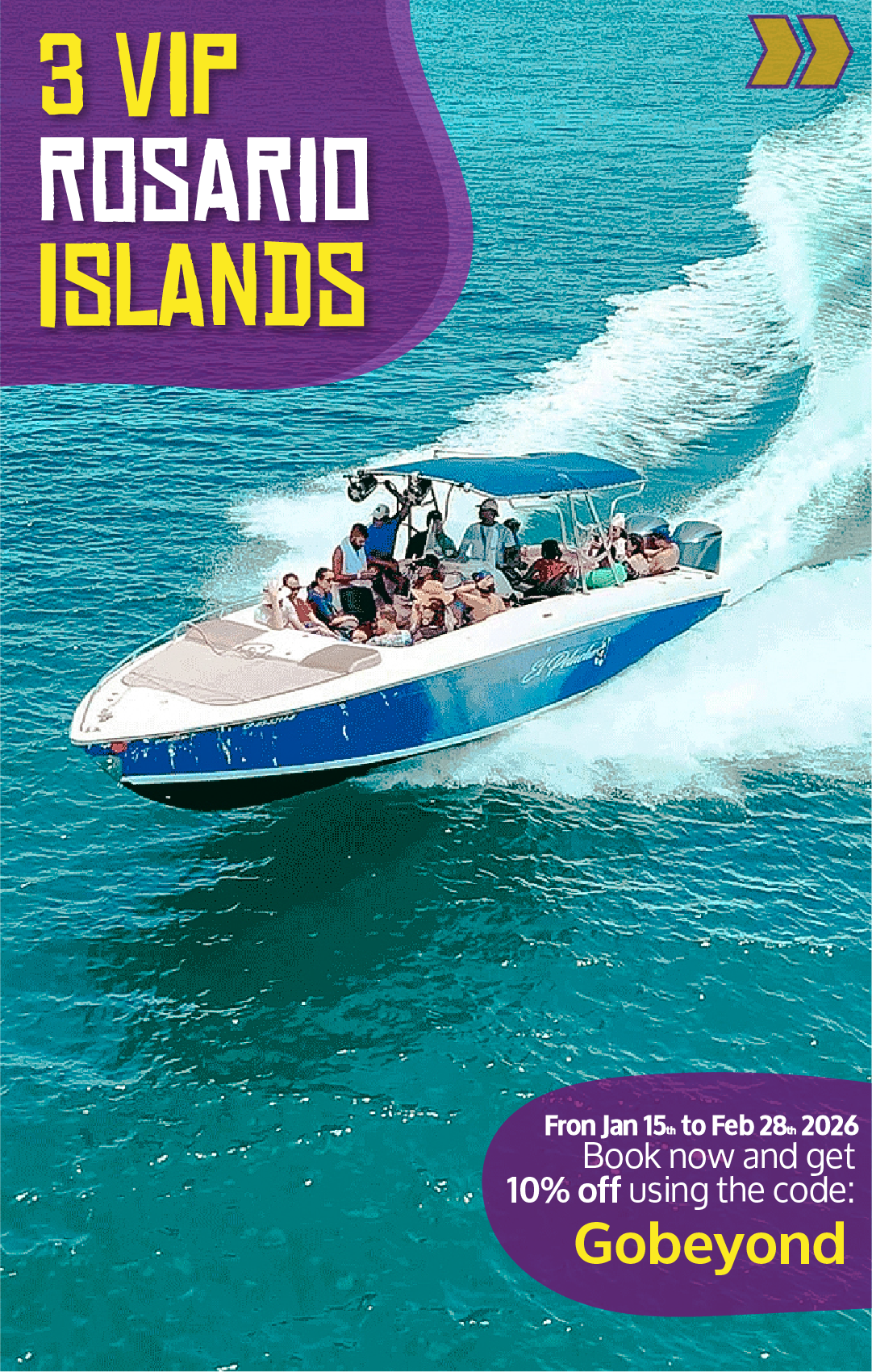 Beyond Colombia Tours | Tour: 3 Rosario Islands Day Tour