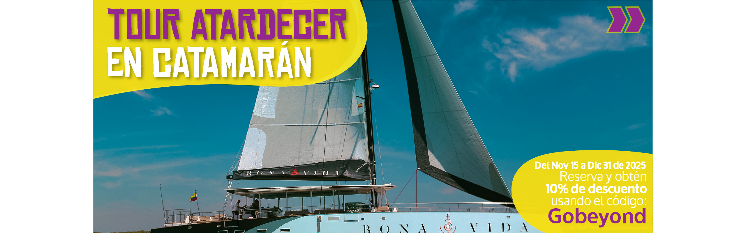 Beyond Colombia Tours | Tour: Tour Barra Libre en Catamaran en Cartagena
