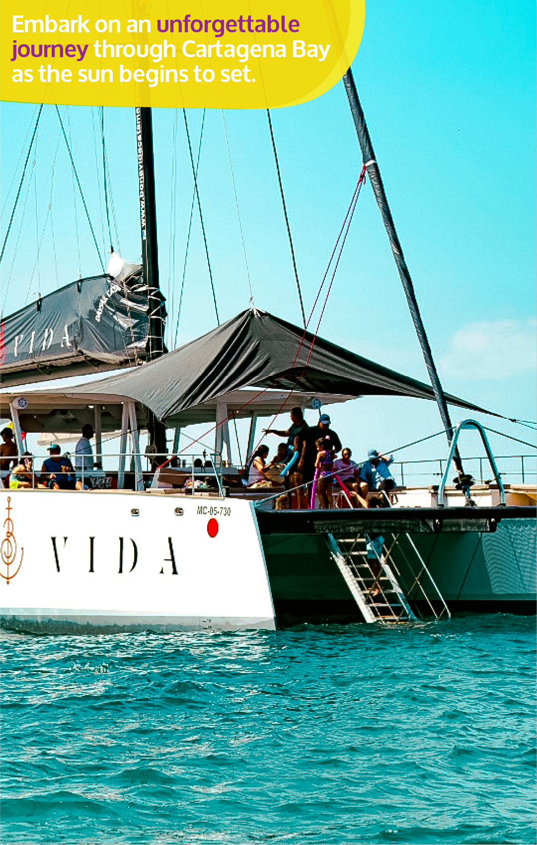 Beyond Colombia Tours | Tour: Catamaran Sunset Open Bar Tour in Cartagena