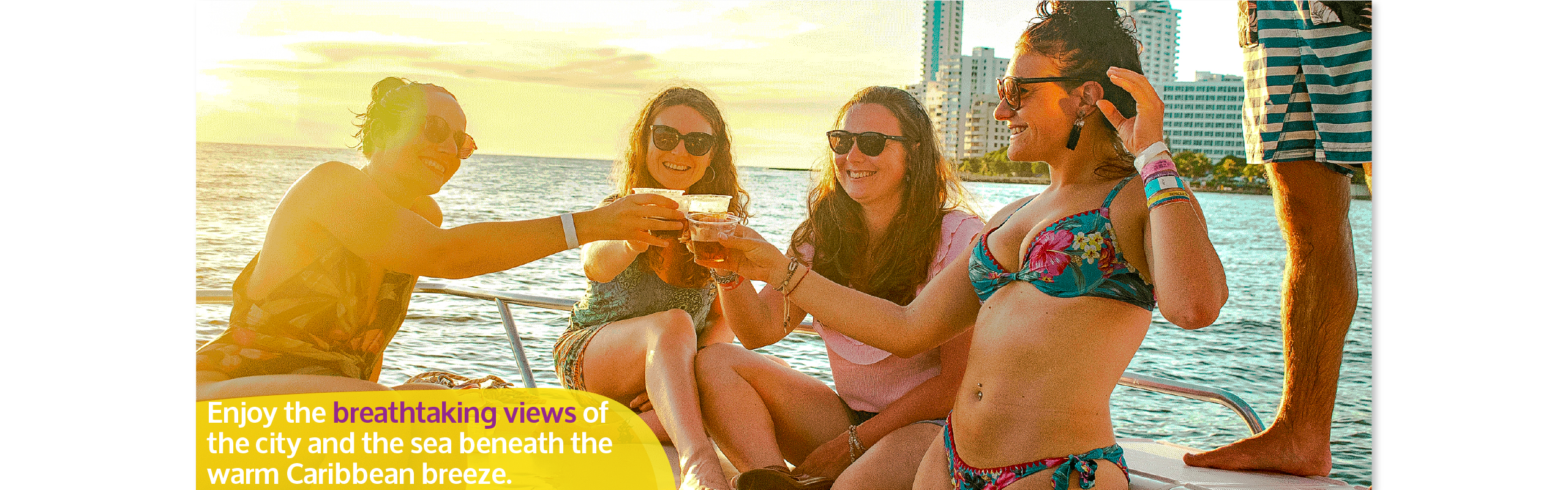 Beyond Colombia Tours | Tour: Sunset & Night Boat Party at Cartagena's Bay