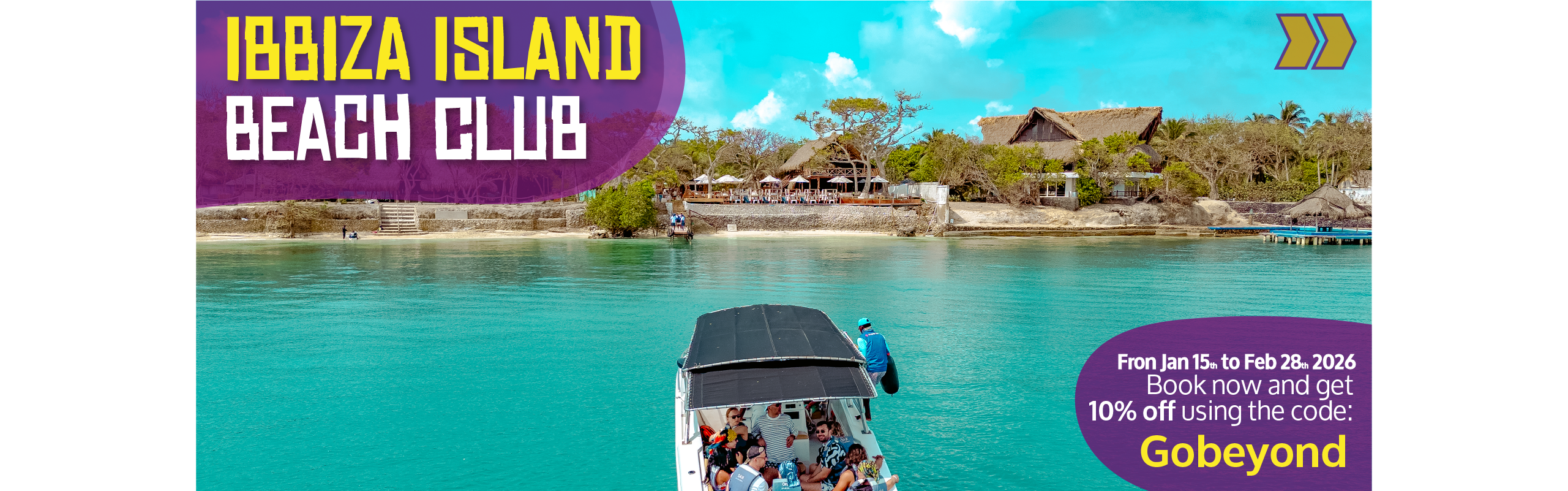 Beyond Colombia Tours | Tour: Ibbiza Beach Club at Rosario Islands Day Trip