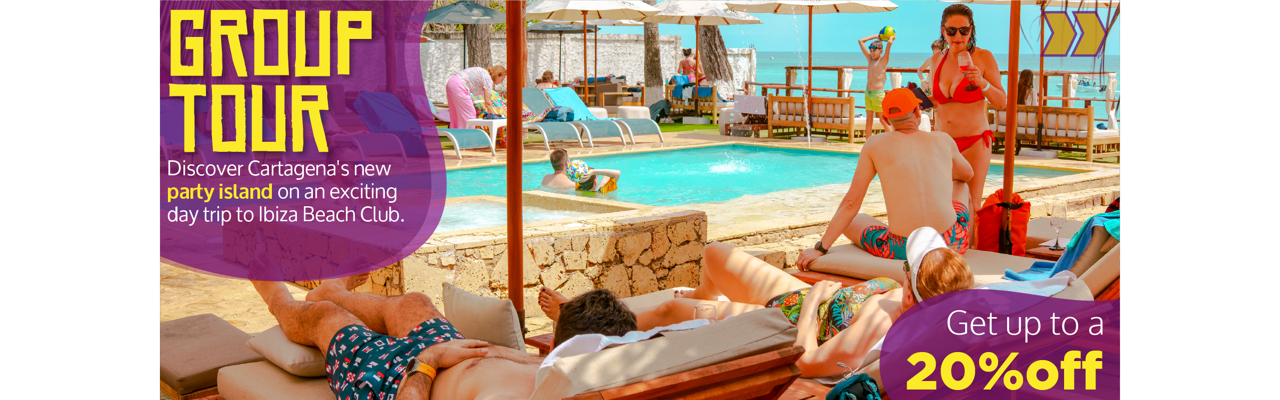 Beyond Colombia Tours | Tour: Ibbiza Beach Club at Rosario Islands Day Trip