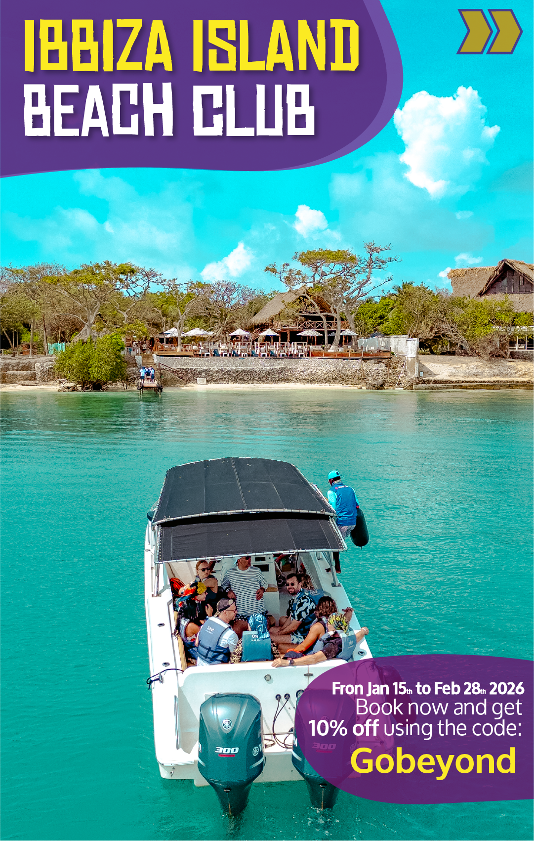 Beyond Colombia Tours | Tour: Ibbiza Beach Club at Rosario Islands Day Trip