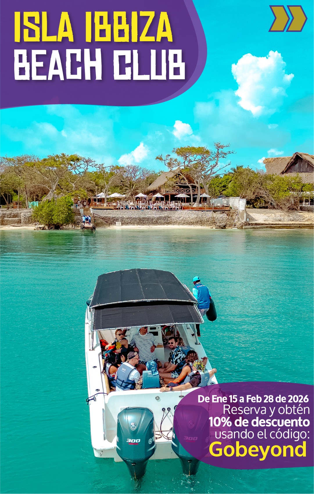 Beyond Colombia Tours | Tour: Ibbiza Beach Club at Rosario Islands Day Trip