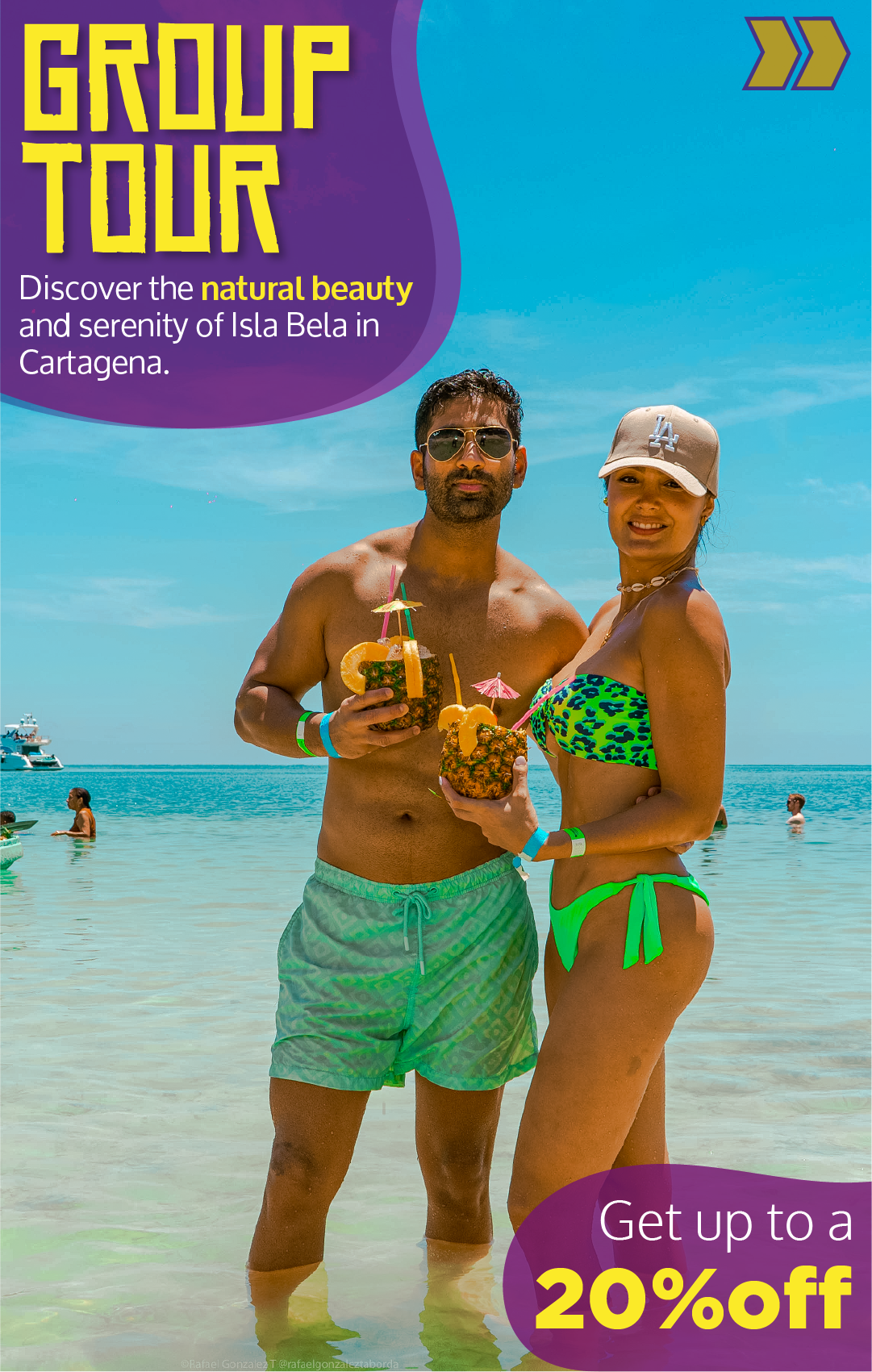 Beyond Colombia Tours | Tour: Isla Bela OPEN BAR at Rosario Islands Day Trip