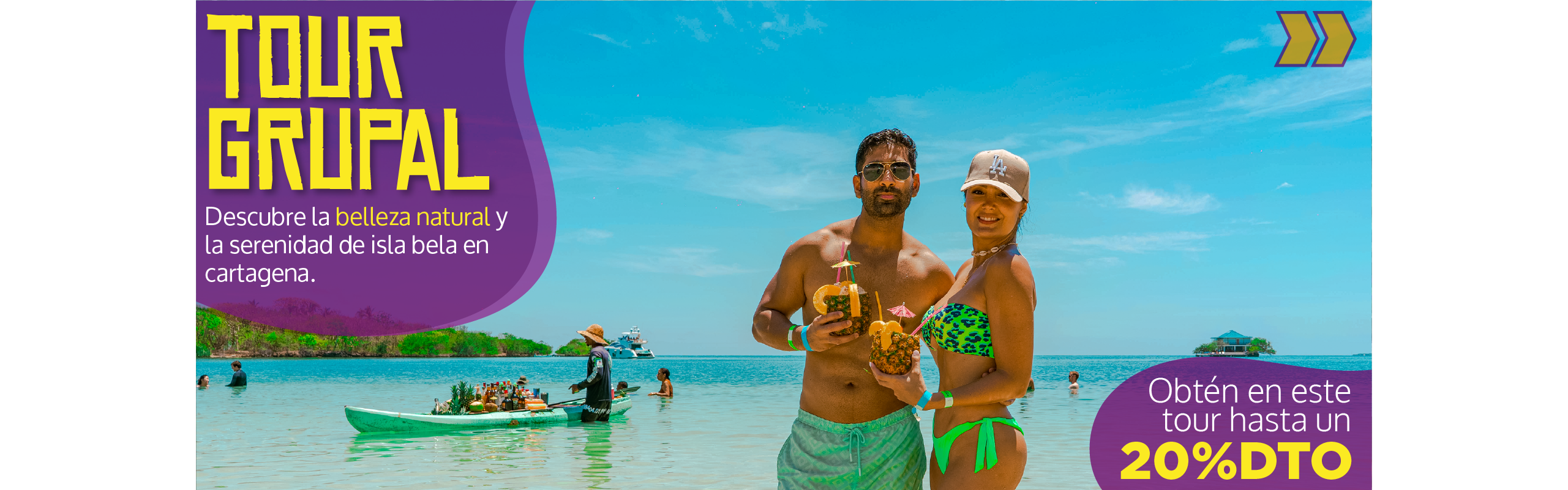 Beyond Colombia Tours | Tour: Pasadía en Isla Bela OPEN BAR en Islas del Rosario