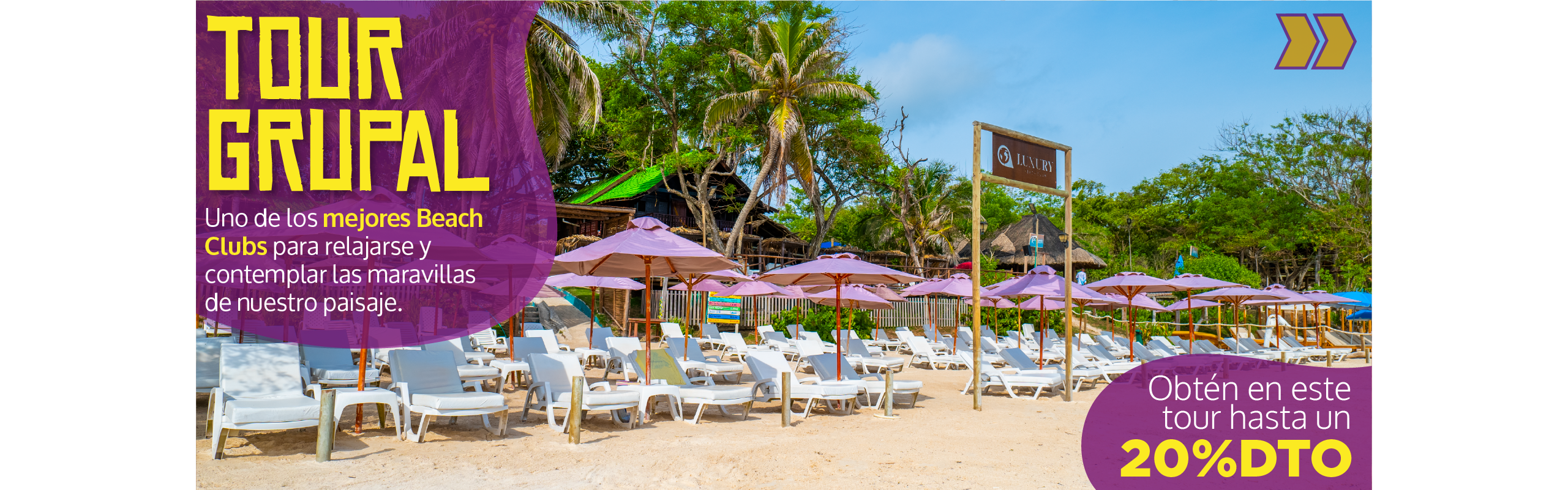 Beyond Colombia Tours | Tour: Pasadía Open Bar en Luxury Beach en Islas del Rosario