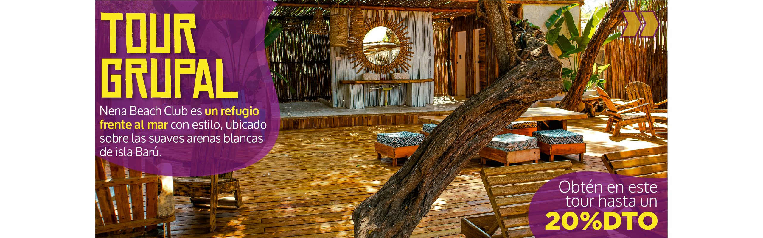 Beyond Colombia Tours | Tour: Pasadía Nena Beach Club en Barú (Playa Blanca)