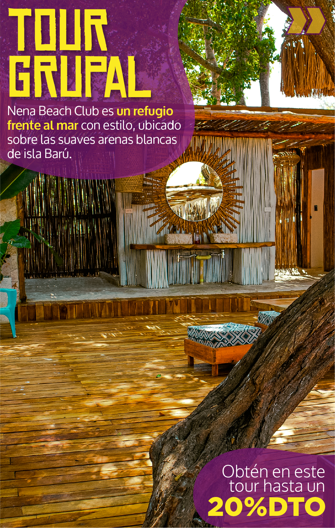Beyond Colombia Tours | Tour: Nena Beach Club Day Trip in Barú (Playa Blanca)