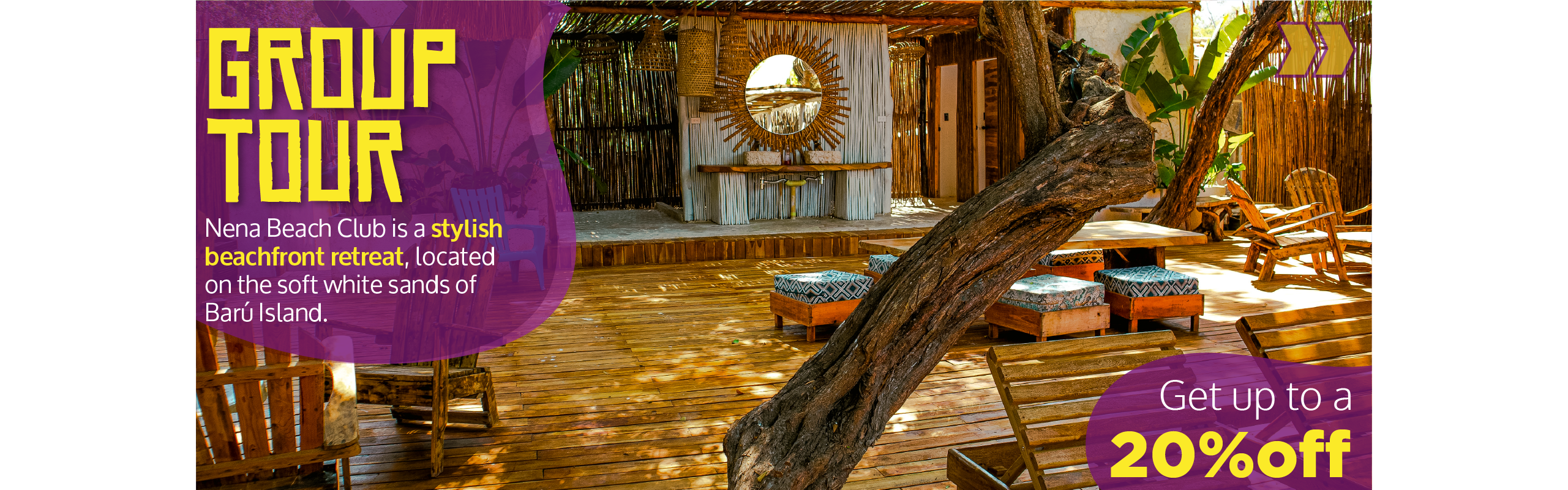 Beyond Colombia Tours | Tour: Nena Beach Club Day Trip in Barú (Playa Blanca)