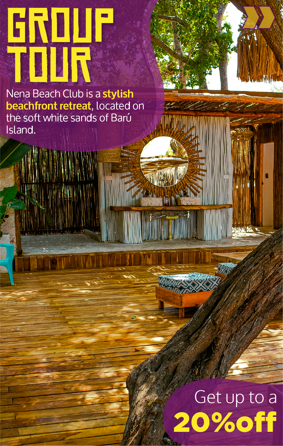 Beyond Colombia Tours | Tour: Nena Beach Club Day Trip in Barú (Playa Blanca)