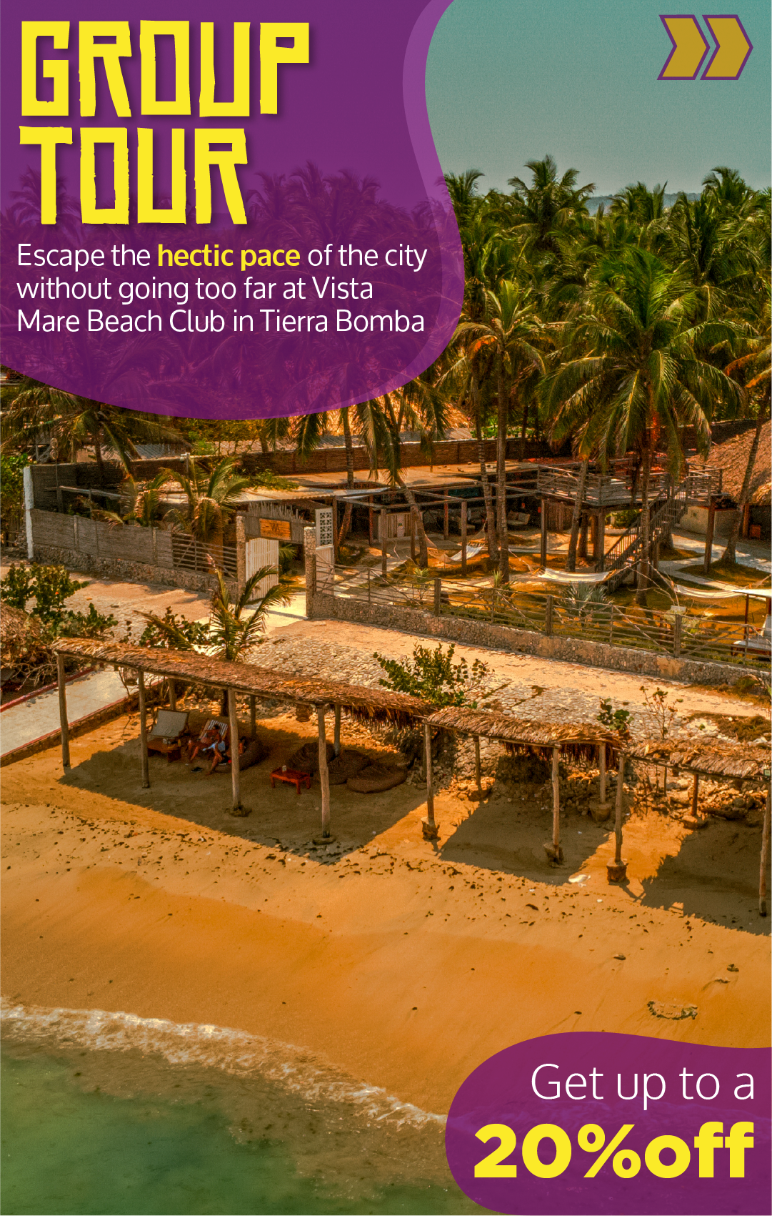 Beyond Colombia Tours | Tour: Vista Mare Beach Club Day Trip in Tierra Bomba