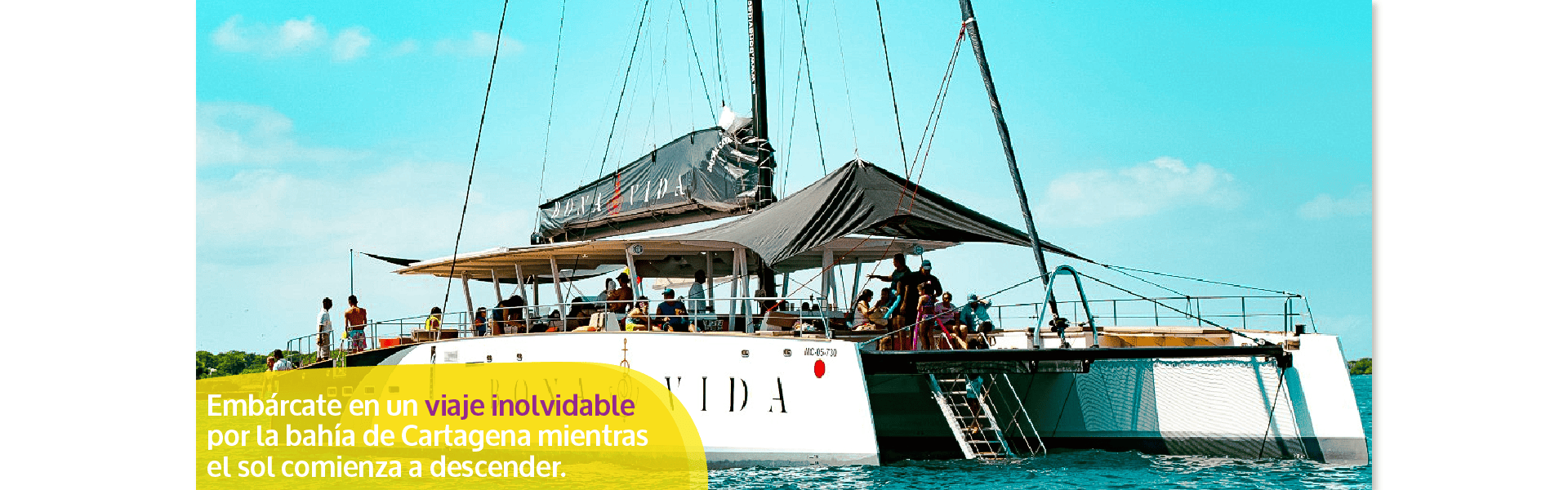 Beyond Colombia Tours | Tour: Tour Barra Libre en Catamaran en Cartagena