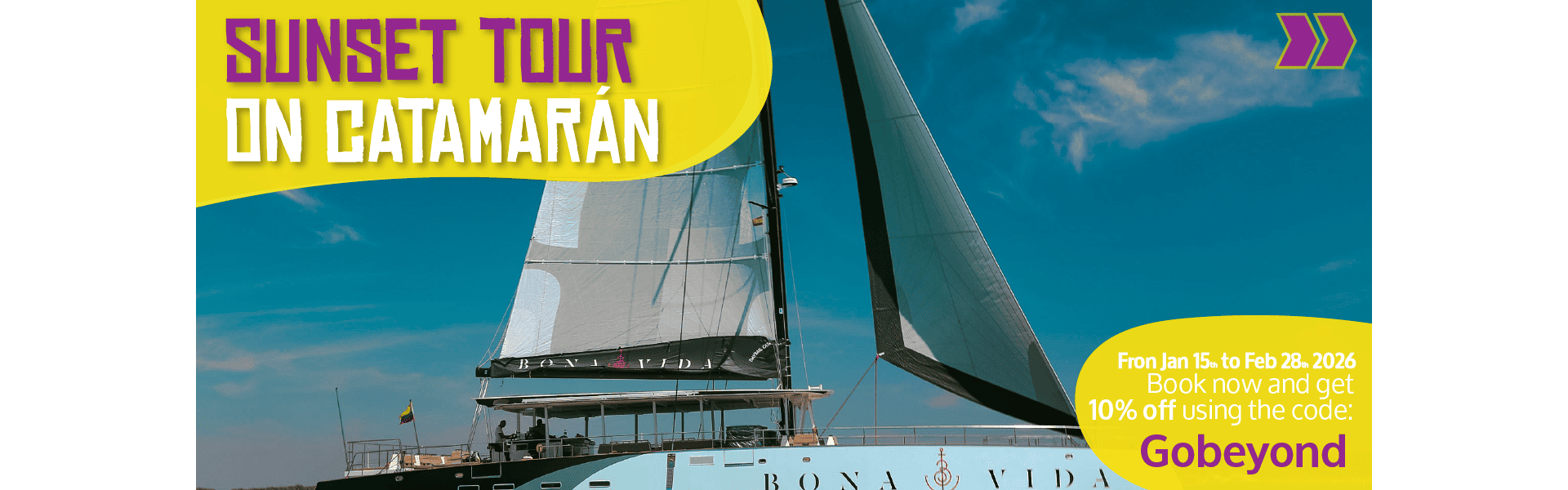 Beyond Colombia Tours | Tour: Catamaran Sunset Open Bar Tour in Cartagena