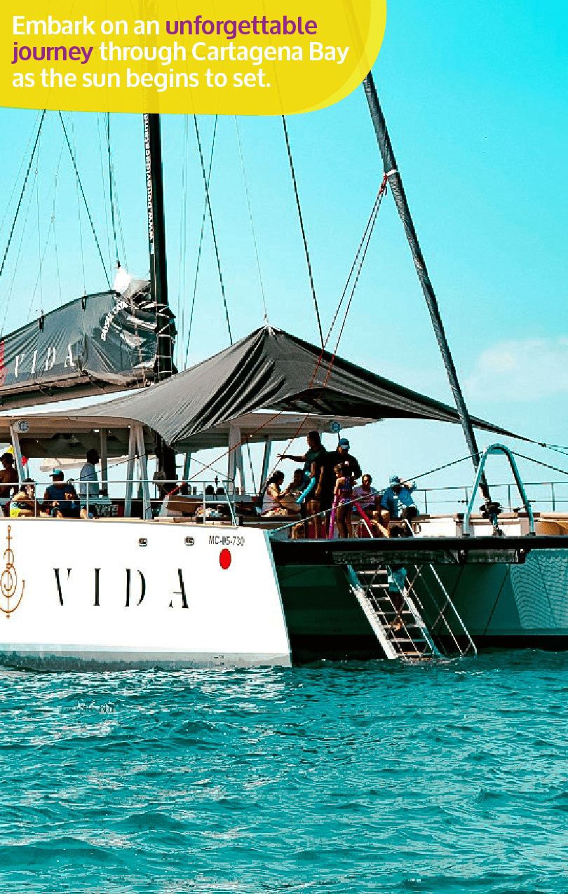Beyond Colombia Tours | Tour: Catamaran Sunset Open Bar Tour in Cartagena