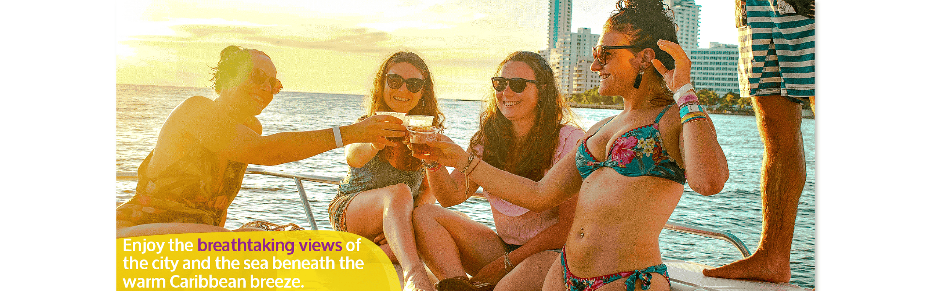 Beyond Colombia Tours | Tour: Sunset & Night Boat Party at Cartagena's Bay