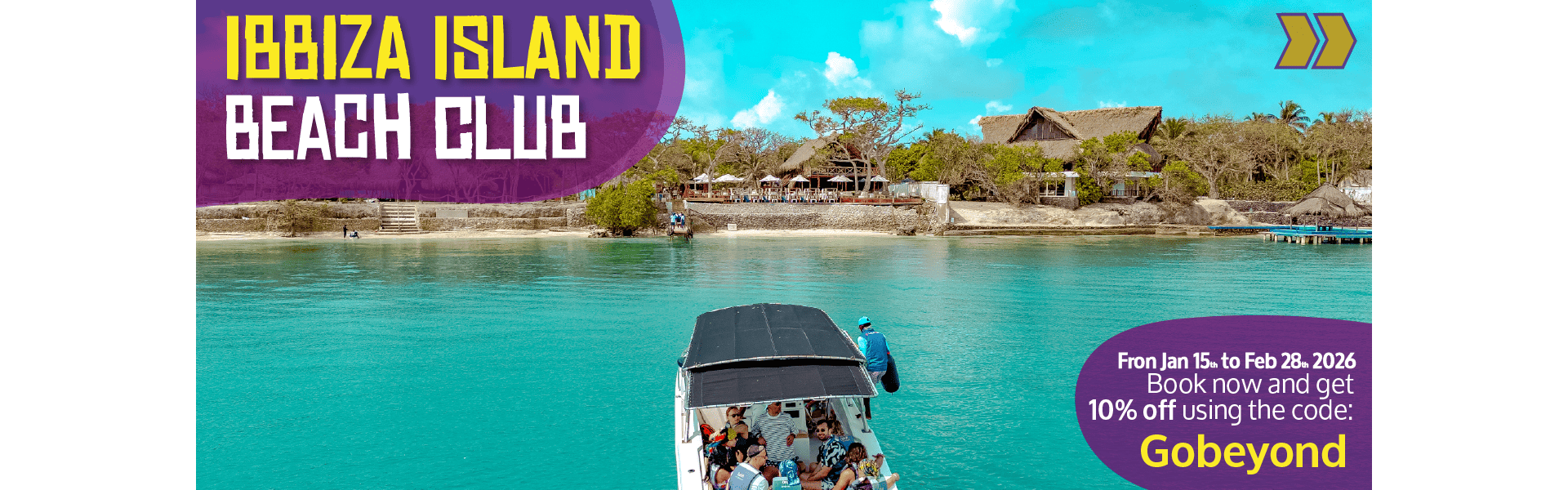 Beyond Colombia Tours | Tour: Ibbiza Beach Club at Rosario Islands Day Trip