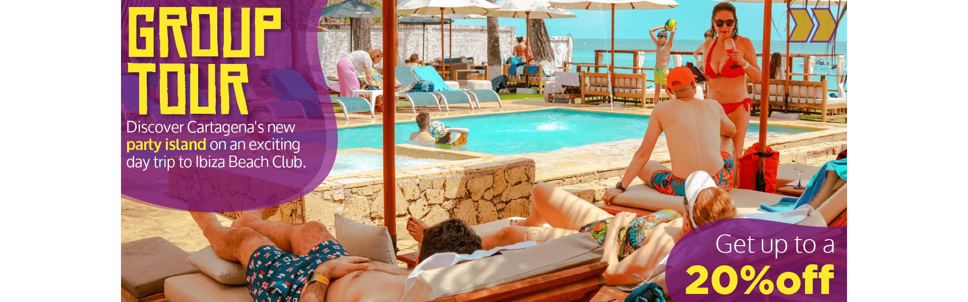 Beyond Colombia Tours | Tour: Ibbiza Beach Club at Rosario Islands Day Trip