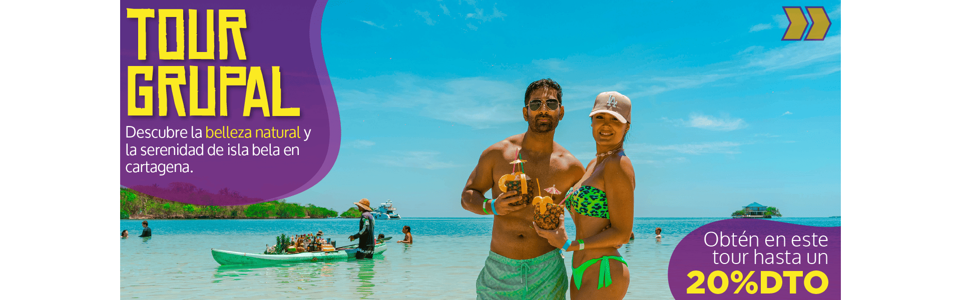 Beyond Colombia Tours | Tour: Pasadía en Isla Bela OPEN BAR en Islas del Rosario