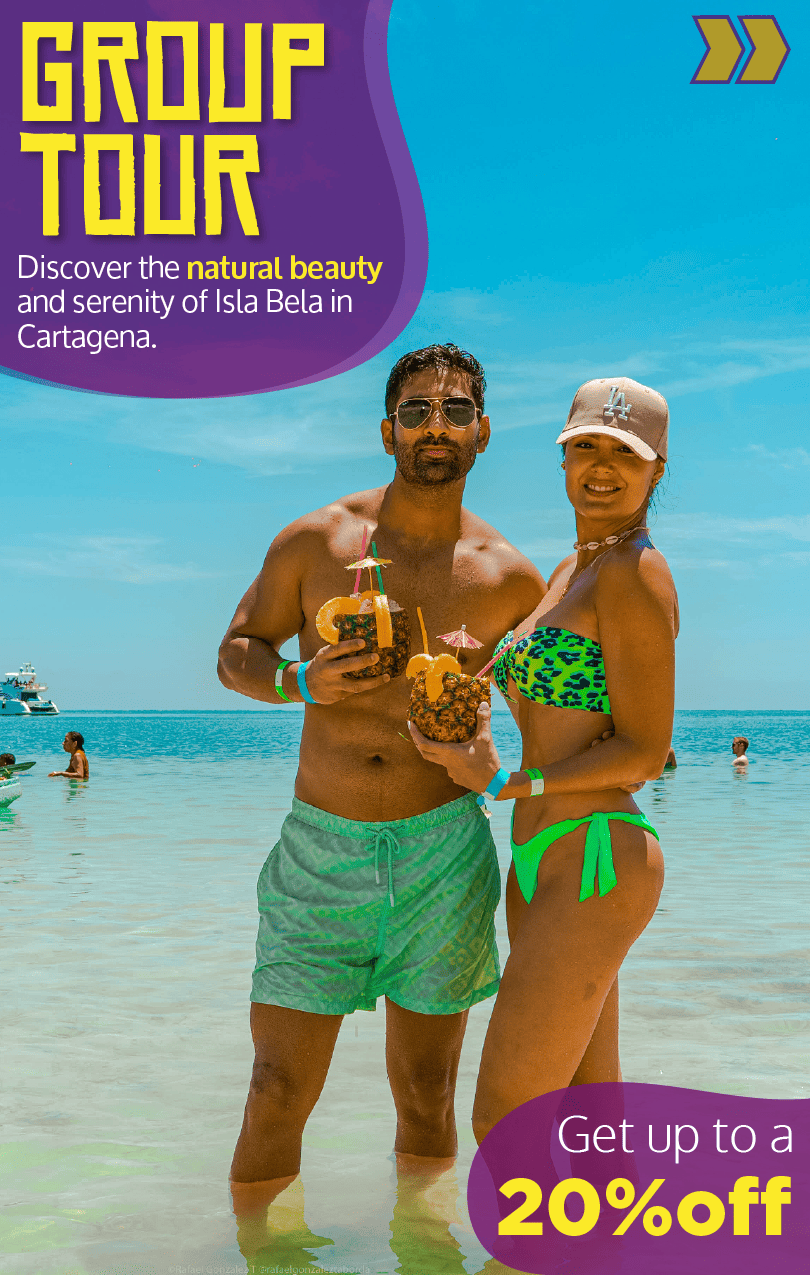 Beyond Colombia Tours | Tour: Isla Bela OPEN BAR at Rosario Islands Day Trip