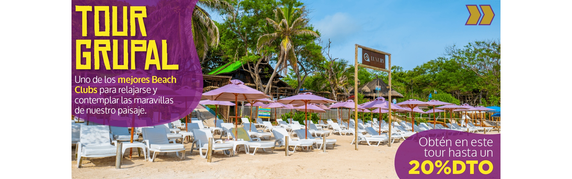 Beyond Colombia Tours | Tour: Pasadía Open Bar en Luxury Beach en Islas del Rosario