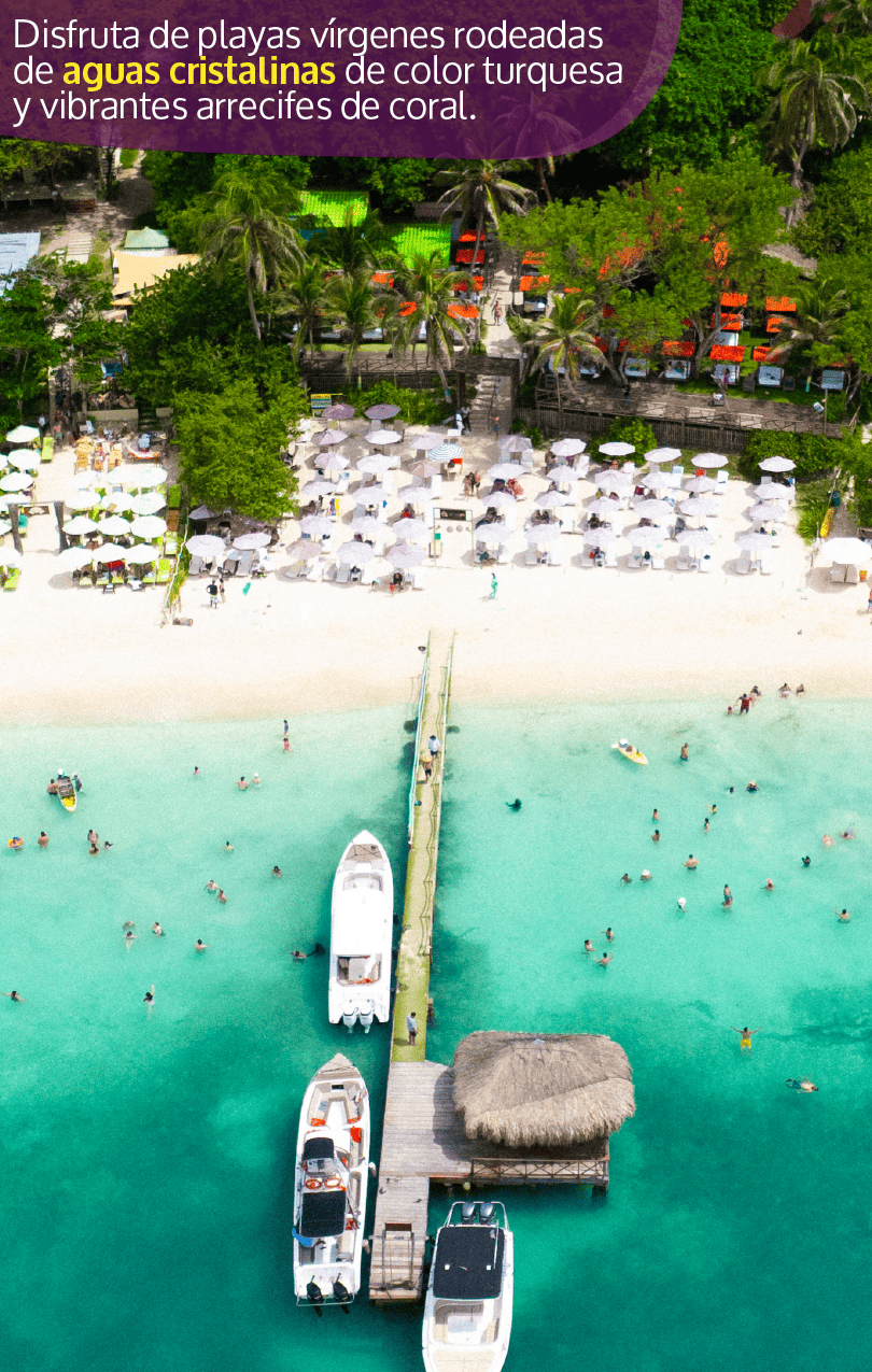 Beyond Colombia Tours | Tour: Luxury Beach Open Bar at Rosario Islands Day Trip