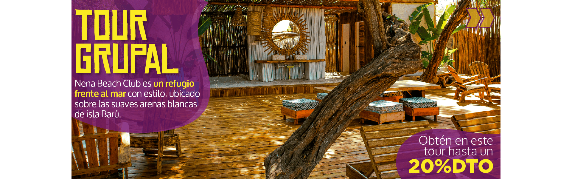 Beyond Colombia Tours | Tour: Pasadía Nena Beach Club en Barú (Playa Blanca)