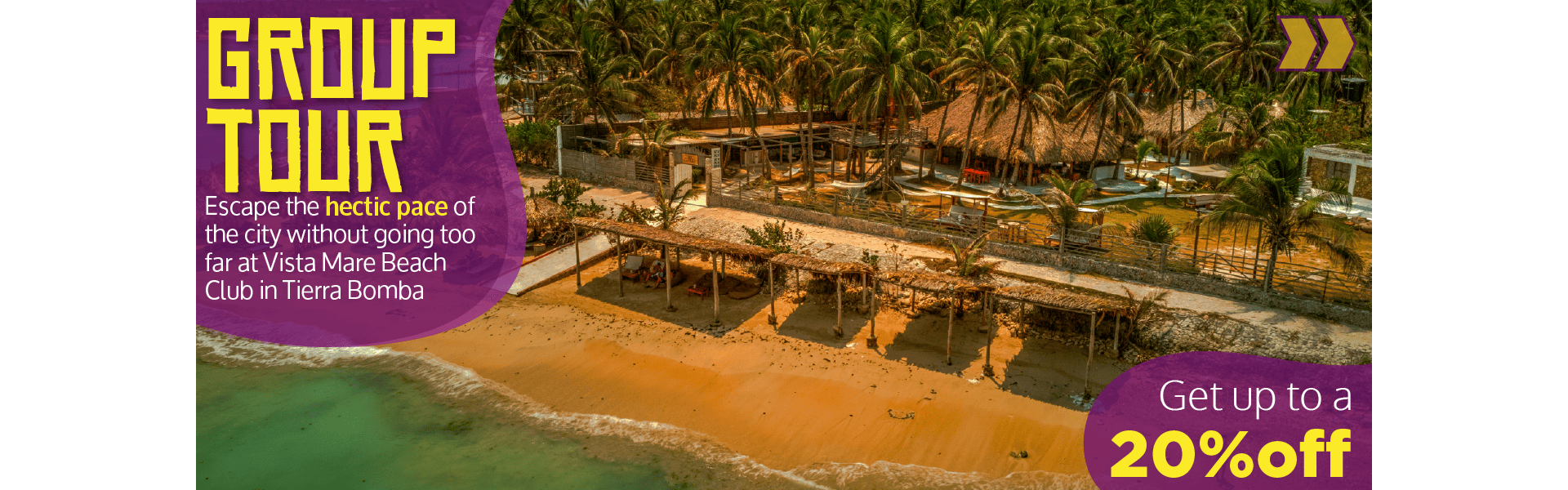 Beyond Colombia Tours | Tour: Vista Mare Beach Club Day Trip in Tierra Bomba
