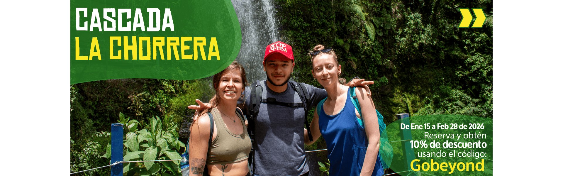 Beyond Colombia Tours | Tour: Caminata Tour a Cascada La Chorrera