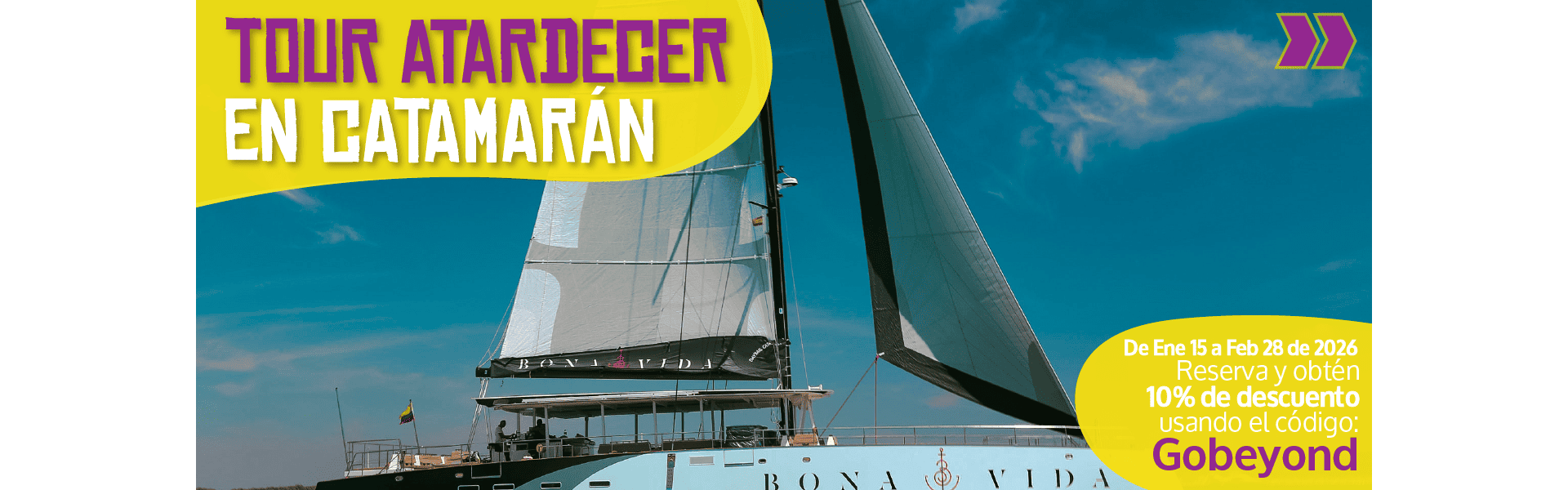 Beyond Colombia Tours | Tour: Tour Barra Libre en Catamaran en Cartagena