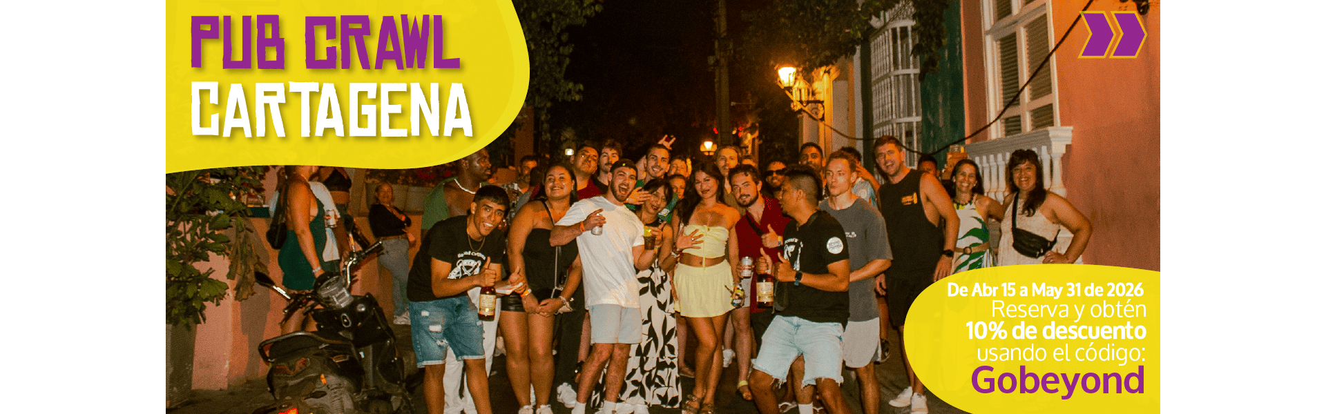 Beyond Colombia Tours | Tour: El Mejor Tour Nocturno de Bares en Cartagena (desde Viajero Hostels)