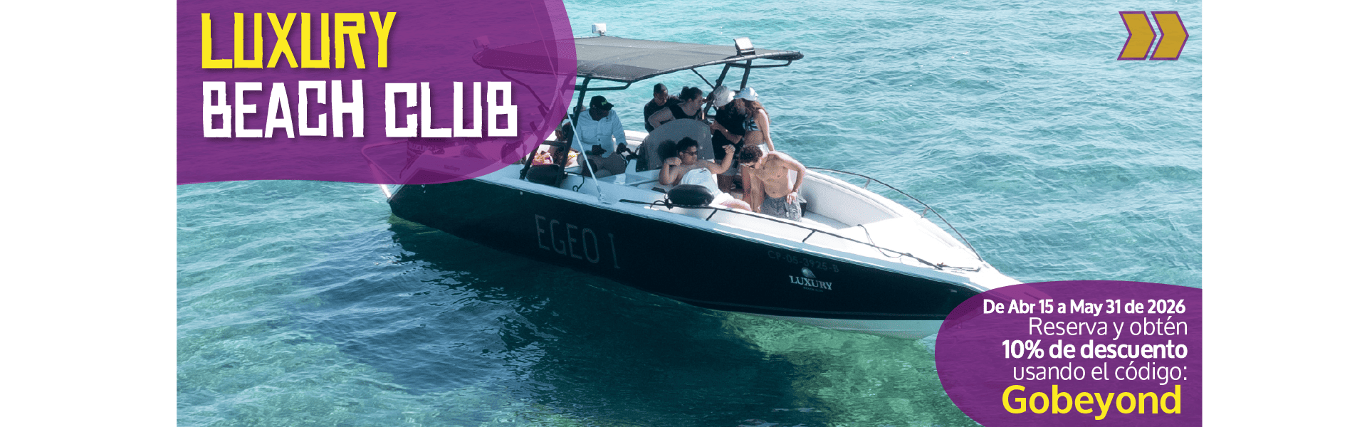 Beyond Colombia Tours | Tour: Pasadía Open Bar en Luxury Beach en Islas del Rosario