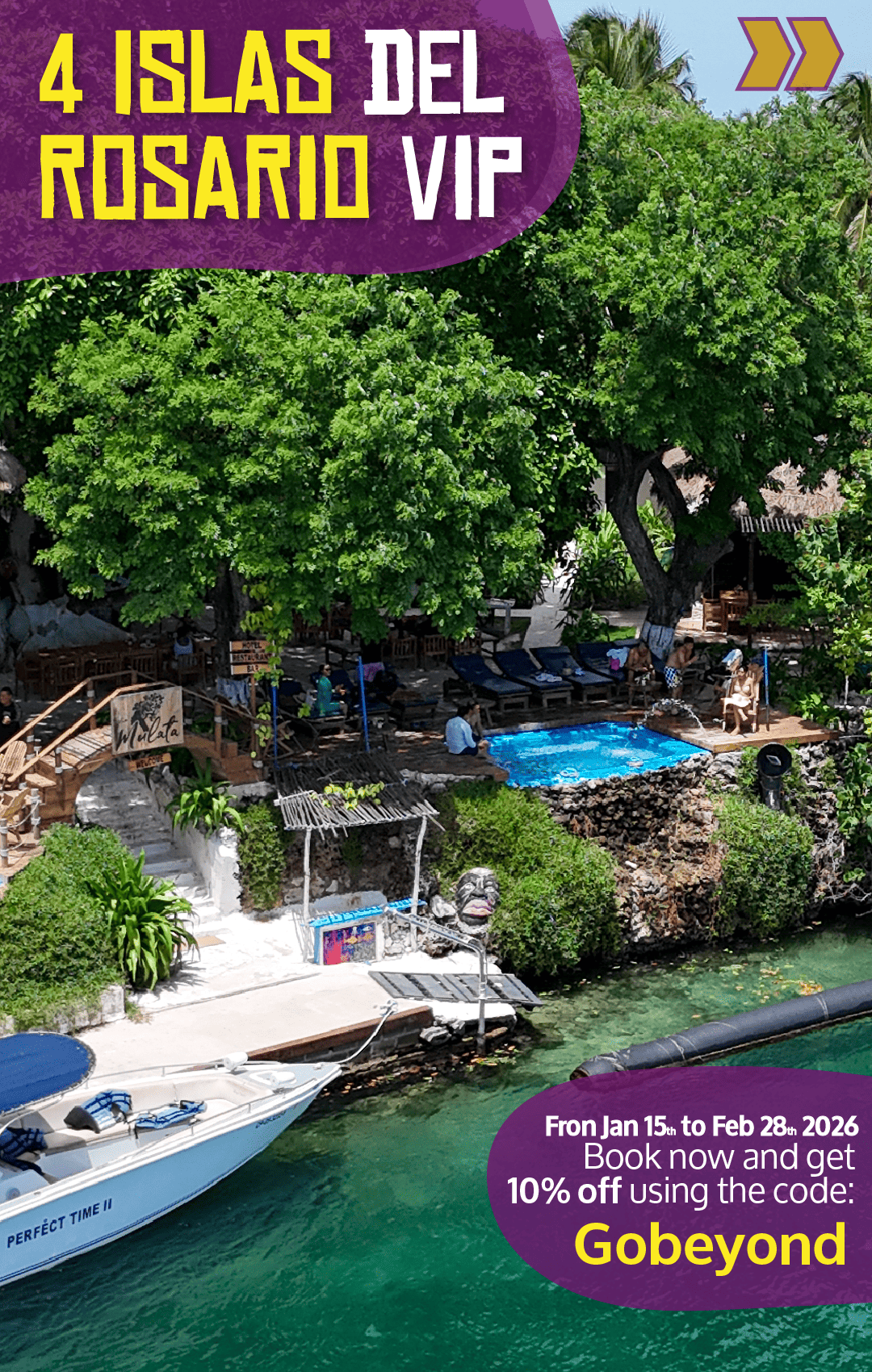 Beyond Colombia Tours | Tour: 4 Rosario Islands Day Tour