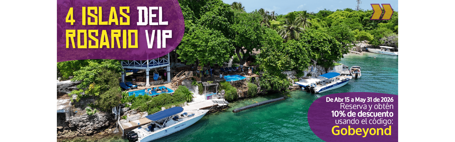 Beyond Colombia Tours | Tour: 4 Islas del Rosario Day Tour