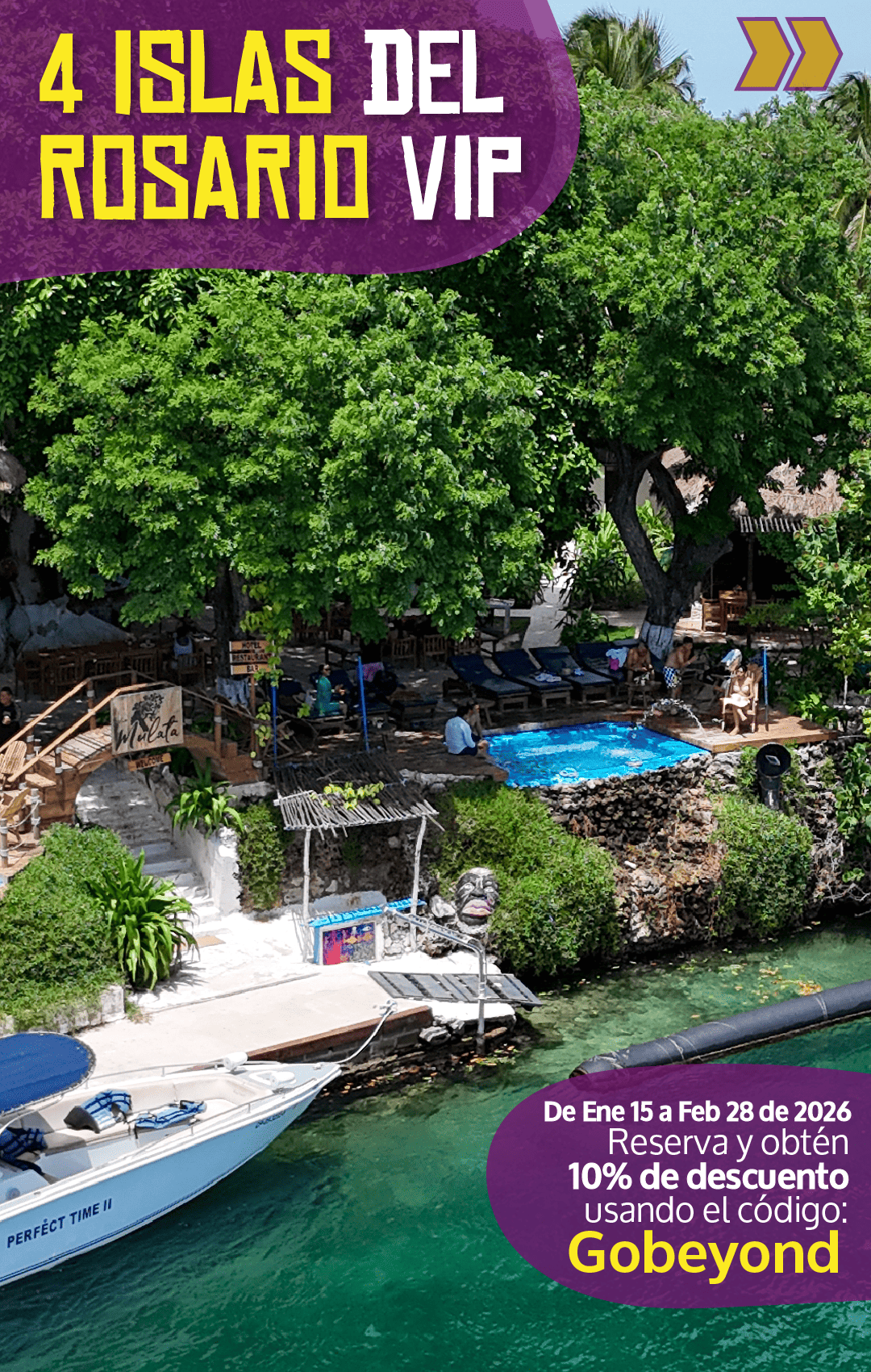 Beyond Colombia Tours | Tour: 4 Rosario Islands Day Tour