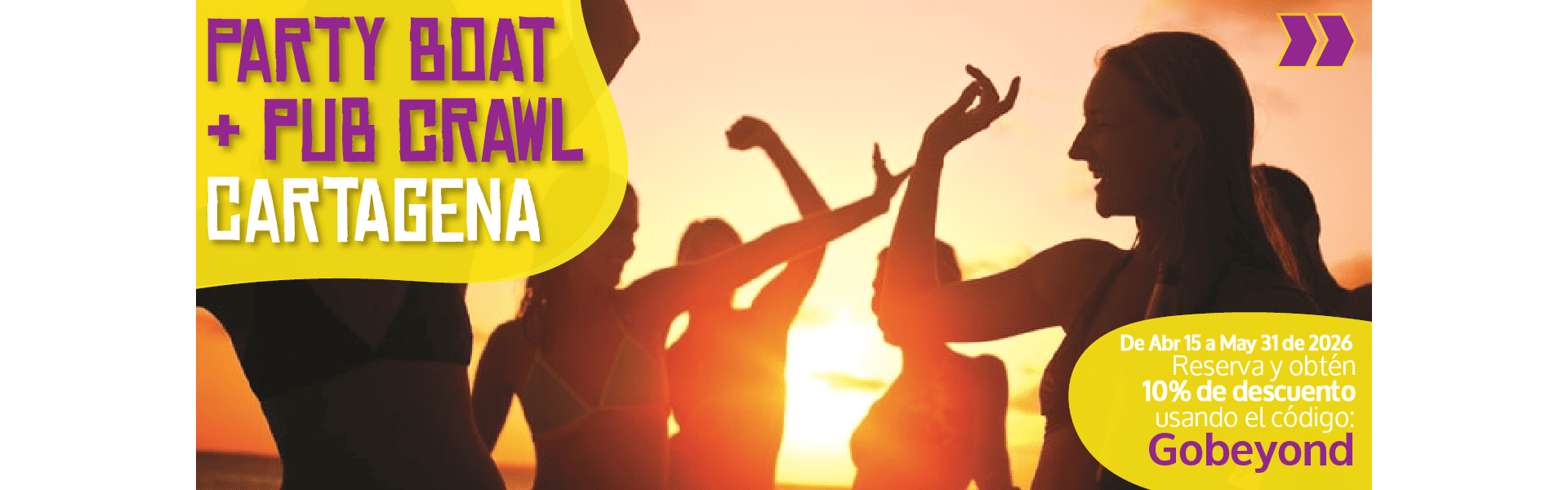 Beyond Colombia Tours | Tour: Combo de Fiesta: Barco de Fiesta en la Bahía de Cartagena y Tour Nocturno de Bares Locales