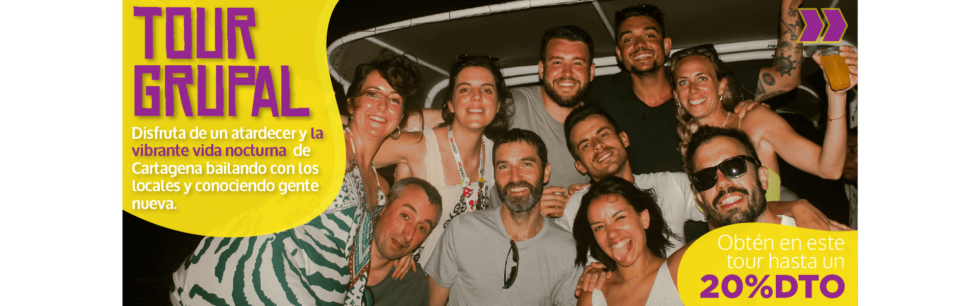 Beyond Colombia Tours | Tour: Combo de Fiesta: Barco de Fiesta en la Bahía de Cartagena y Tour Nocturno de Bares Locales