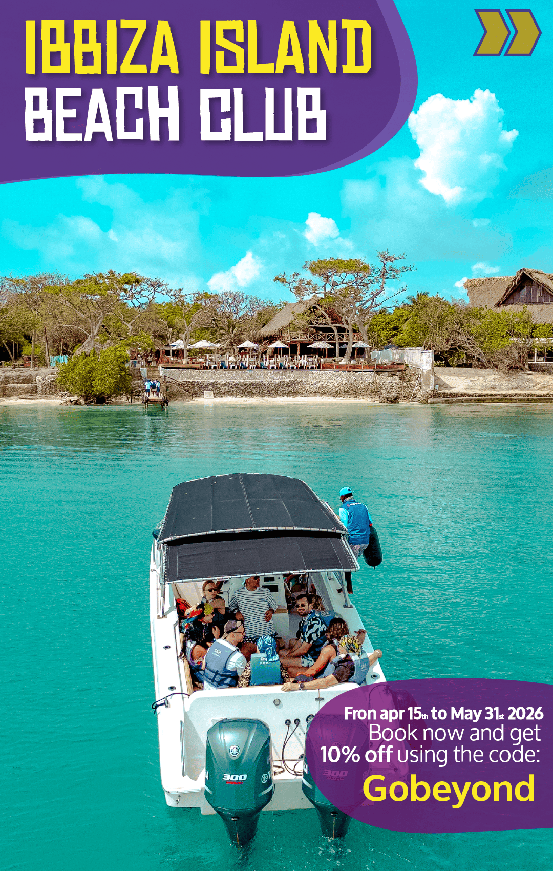 Beyond Colombia Tours | Tour: Ibbiza Beach Club at Rosario Islands Day Trip
