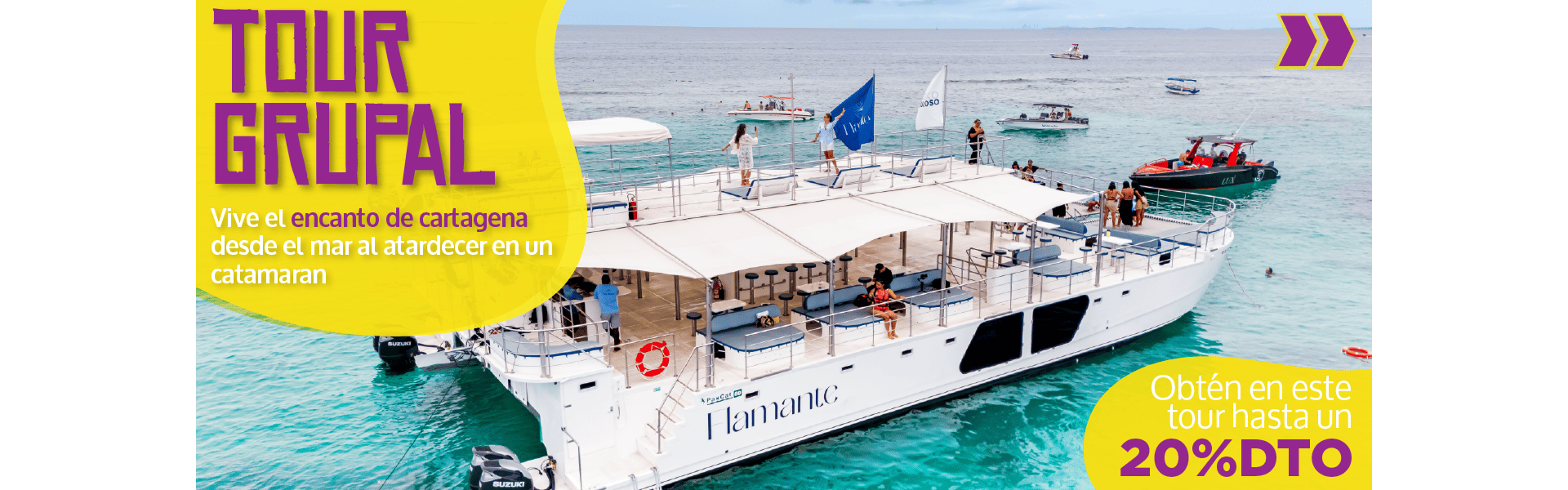 Beyond Colombia Tours | Tour: Tour Barra Libre en Catamaran en Cartagena