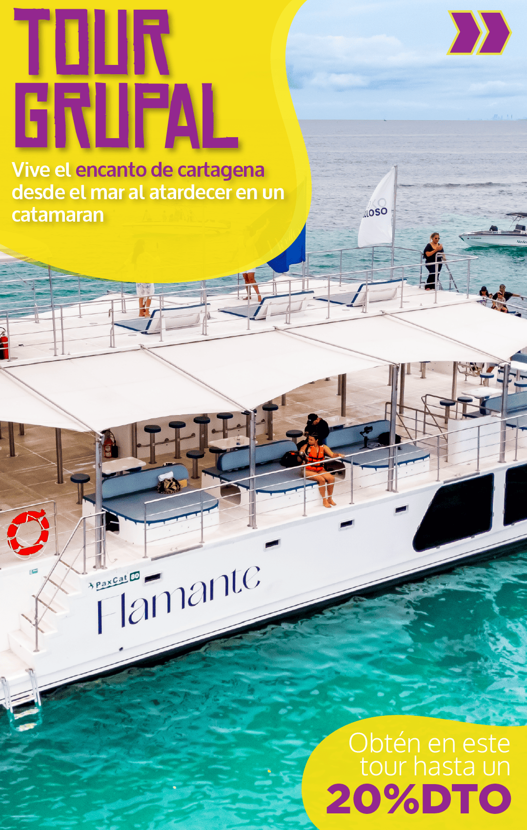 Beyond Colombia Tours | Tour: Catamaran Sunset Open Bar Tour in Cartagena