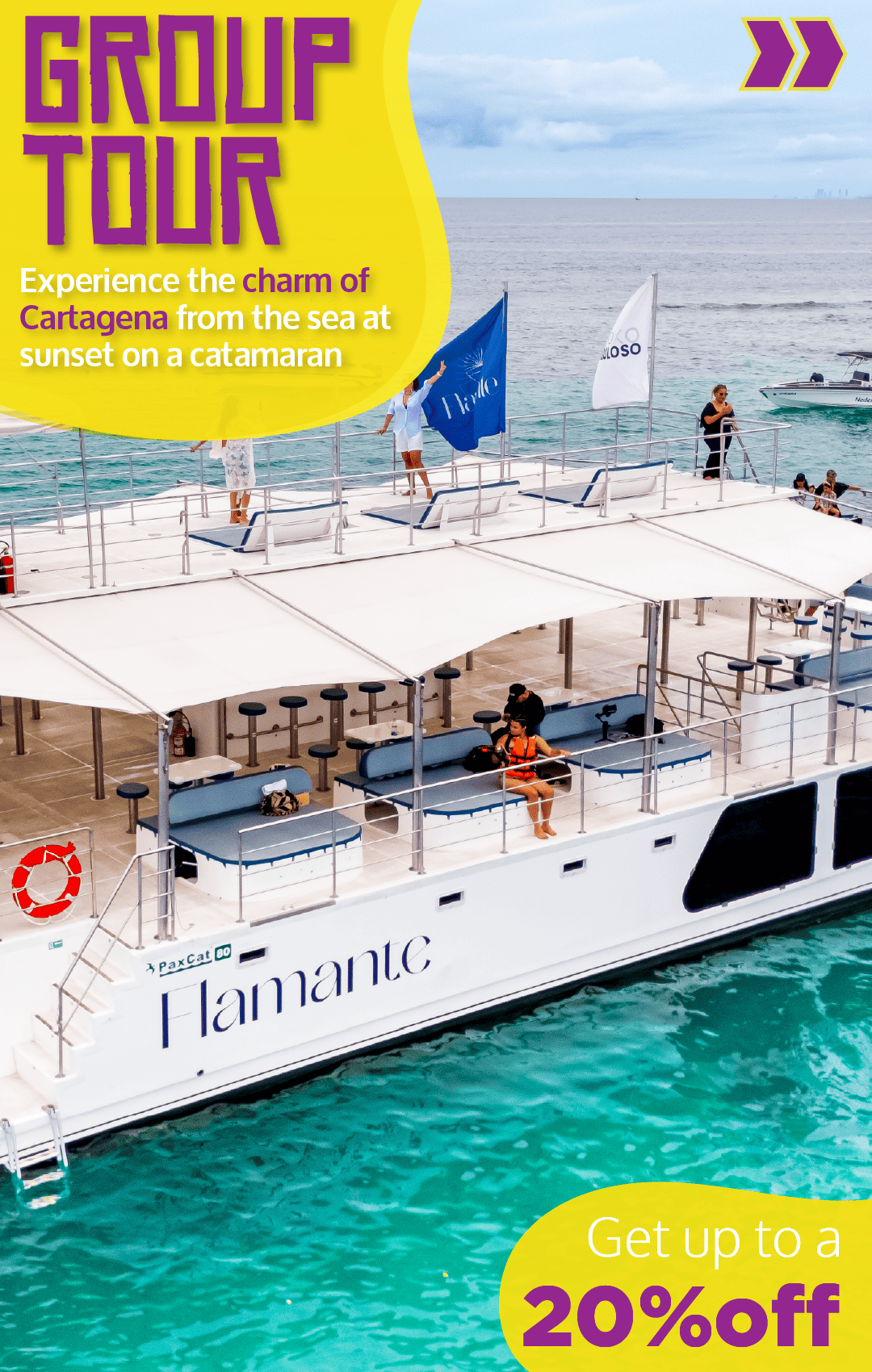 Beyond Colombia Tours | Tour: Catamaran Sunset Open Bar Tour in Cartagena