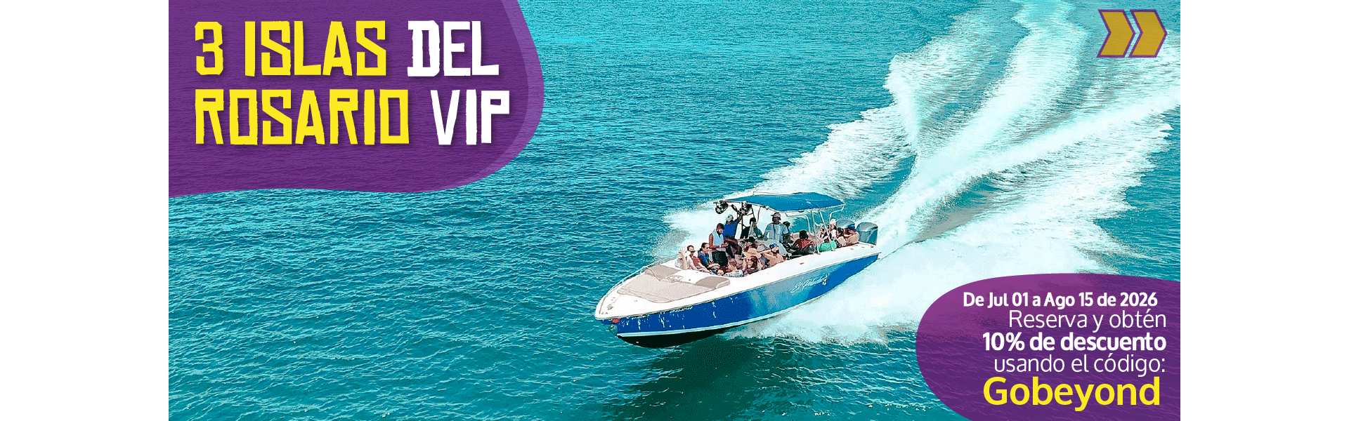 Beyond Colombia Tours | Tour: 3 Islas del Rosario Day Tour