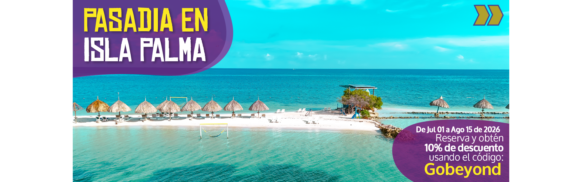 Beyond Colombia Tours | Tour: Pasadía en Isla Palma en Archipiélago de San Bernardo