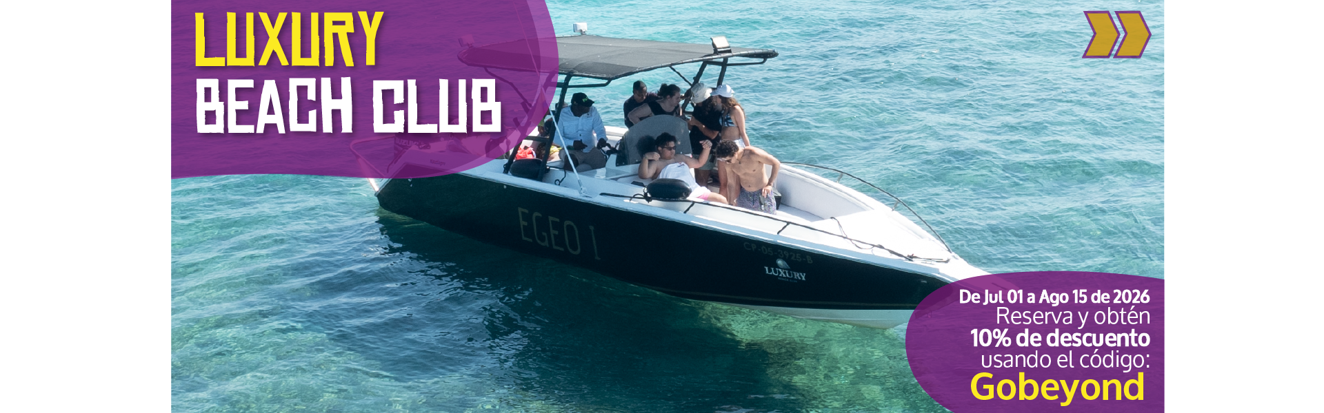 Beyond Colombia Tours | Tour: Pasadía Open Bar en Luxury Beach en Islas del Rosario